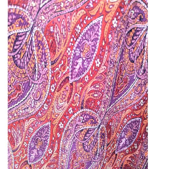 J Jill Paisley maxi skirt  Sz M s Rayon crepe Waist 30-34" Length 36"EUC - Picture 4 of 10